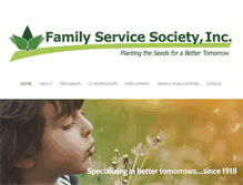 Tablet Screenshot of familyservicesociety.org